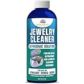 Ultrasonic Jewelry Cleaner Solution - Cleaning Solution for Gold, Silver, Platinum Diamonds and Non-Porous Precious & Semi-Pr
