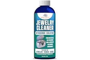 Ultrasonic Jewelry Cleaner Solution - Cleaning Solution for Gold, Silver, Platinum Diamonds and Non-Porous Precious & Semi-Pr