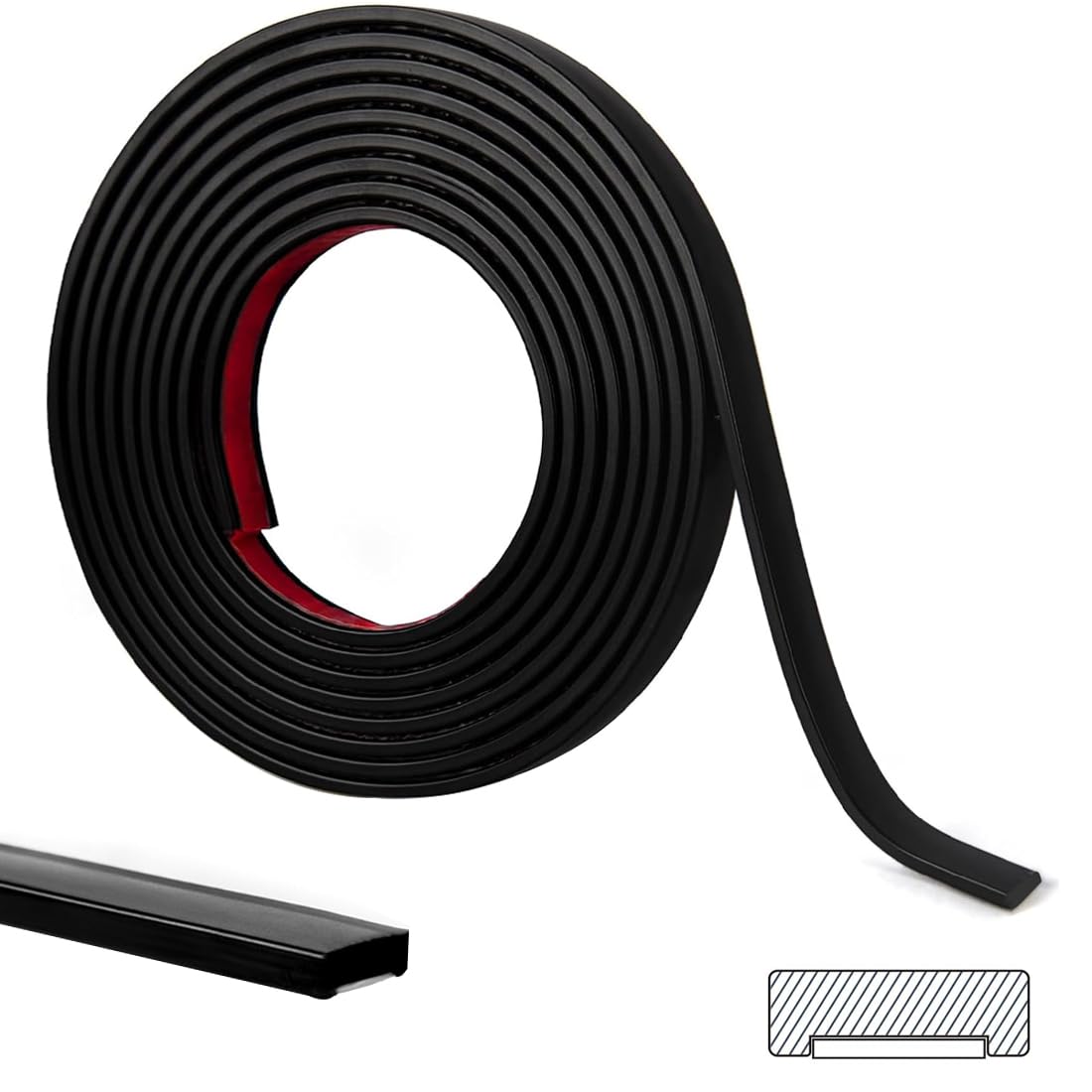 32.8 Ft Peel and Stick Trim,Flexible Peel and Stick Trim Molding,Molding Trim for Wall Tile Edges,Kitchen,Ceilings,Backsplash and Mirrior Frame Decor(Black)