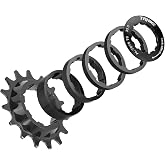 CooMeng 15T/16T/18T Single Speed Cogs Conversion Kit for Multi-Speed Bike to Dirt Jump/BMX, Aluminum Single Speed Cassette with Spacer and Locking Ring