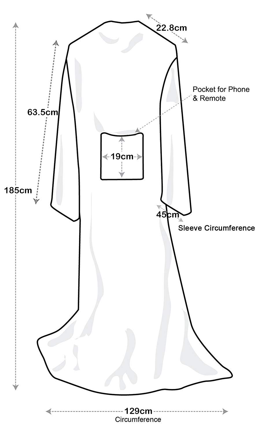 Catalonia Vliesdecke mit Ärmeln, weiche Mikrofaserdecke aus Nerz, Flauschige Überwurfdecke für Frauen und Männer, Microfaser,Blue
