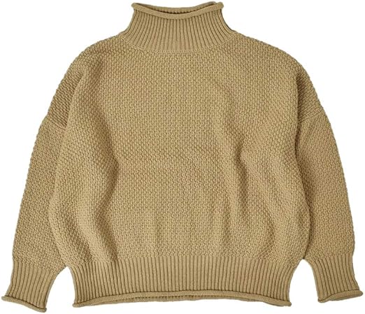 Amazon マオメイド Mao Made ソフトコットンハイネックプルオーバー F キャメル Col 12 o Free 12 セーター 通販