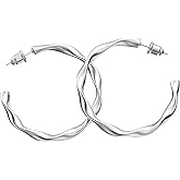 Fatree Hoop Earrings for Women 14K Gold Plated Chunky Hoop Earrings for Women Hypoallergenic Thick Men Huggie Twisted Hoop Earrings for Men Jewelry Gifts
