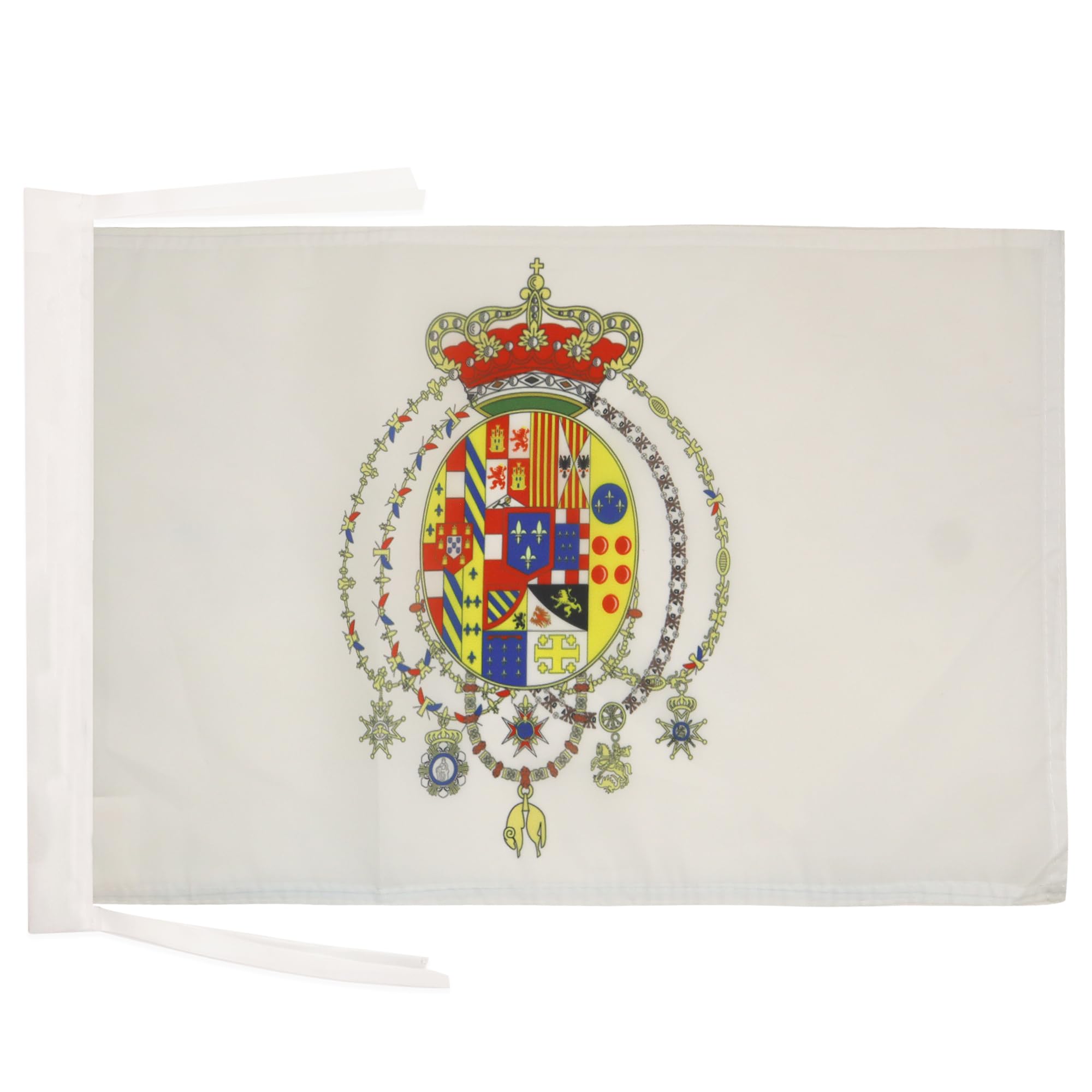 AZ FLAG - Kingdom of the Two Sicilies 1816 Flag - 18'' x 12'' - 100% Polyester Italy - Former Italian Small Banner with Two Cords - Fade Resistant - Vivid Colors - 18x12 in - 45x30 Cm — image 1