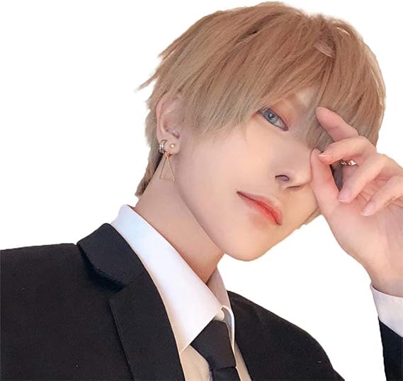 Amazon ウィッグ メンズ ボブ ショート 黒 小顔 フルウィッグ かつら ショート 男性 ハンサム 自然 人気 ファッション ふわふわ 原宿 耐熱 ウィッグ 通販
