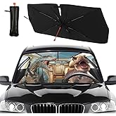 Socira Dinosaur Car Windshield Sunshade Umbrella Foldable Funny Visor Umbrella Sun Shade Cover Sunshade Front Window Cover Dinosaur Car Accessories Blocks Uv Rays (57