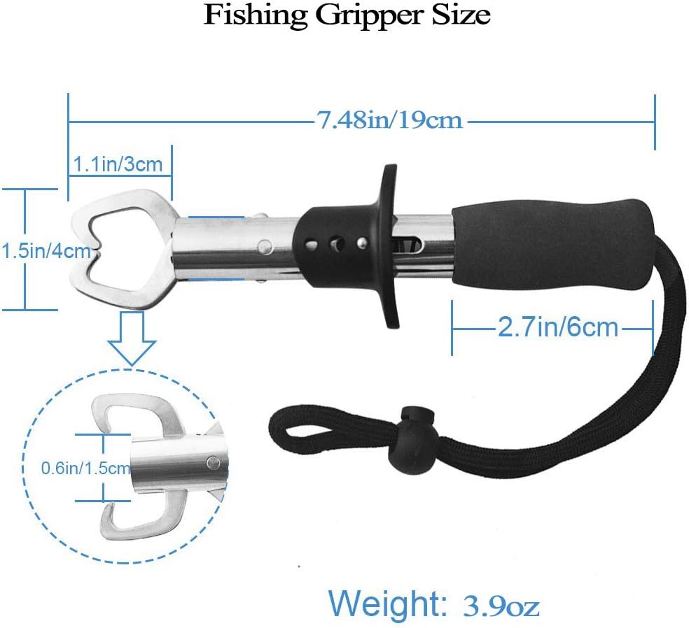 ZHENDUO OUTDOOR Fishing Net Fishing Landing Net Collapsible Telescopic Fishing Nets for Safe Fish Catching or Releasing with Fish Gripper Fishing Gear Tool Set : Sports & Outdoors