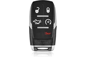 Keylessbest Key Fob Remote Replacement for 2021 2022 2023 Dodge Ram Pickup 2500, 3500, 4500, 5500 5 Buttons 433MHz GQ4-76T,Bl
