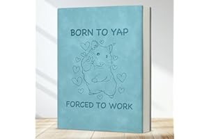 Funny Office Gifts Notebook, Humor Sarcastic Hamster Gifts for Coworker Boss Friends, Born To Yap Forced To Work Journals, Fu