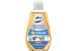 Jiffine Original Adhesive Remover - 6 Ounce - Surface Safe for Removing Stickers, Labels, Decals, Residue, Tape, Gum, Grease, Tar, Crayon, Glue
