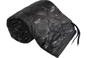 GRVCN Military Blanket - Camping Sleeping Bag with Zipper, Poncho Liner Thermal Insulated Blanket, Lightweight Portable Outdoor Hiking Survival Compression Carry Bag