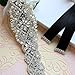 Bridal Belt Hand Rhinestone Wedding Belt Clear Crystal 16.5In Length with Black Ribbon for Wedding Party Dress