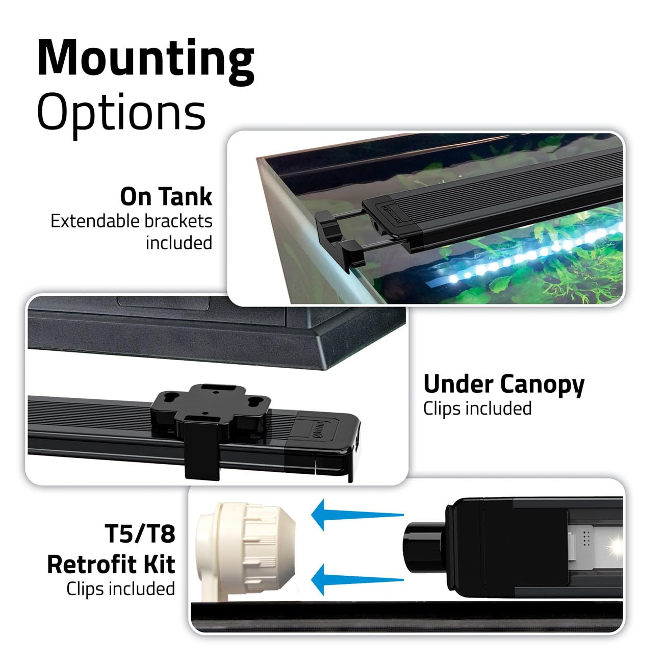 Fluval AquaSky LED 3.0 12W, 38-62,8cm 6