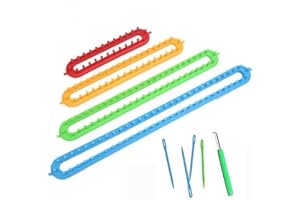 QUPA AM STORE JapanAmStore Long Knitting Loom Set DIY Knitting Loom for Scarf Sweater Shawl Knitter Weaving Tool (S/M/L/XL)