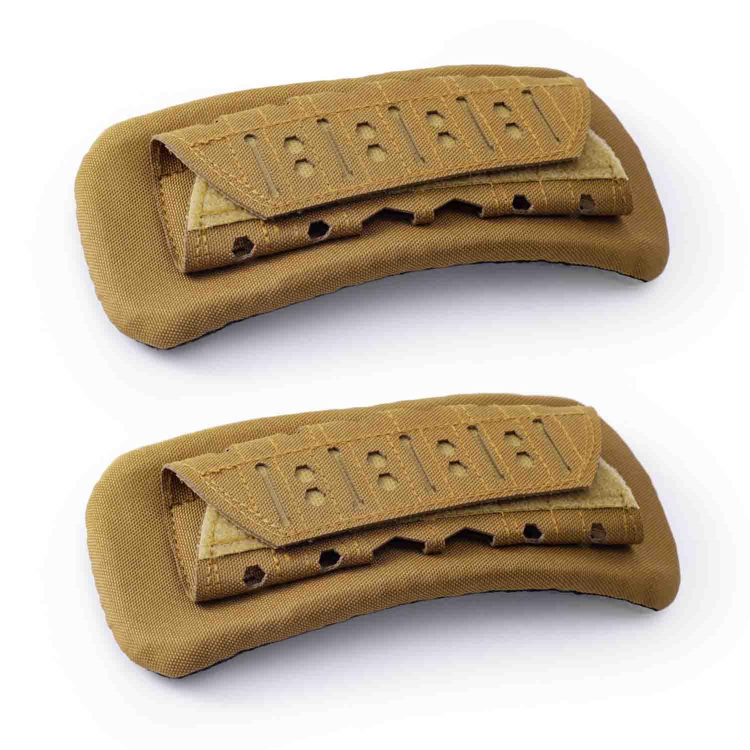 NQEUEPN 2pcs Shoulder Strap Pads, 1000D Nylon Plate Carrier Shoulder Pads for Bag Strap Breathable Soft Shoulder Strap Cushion for Molle Vest Outdoor Backpack (Camel)