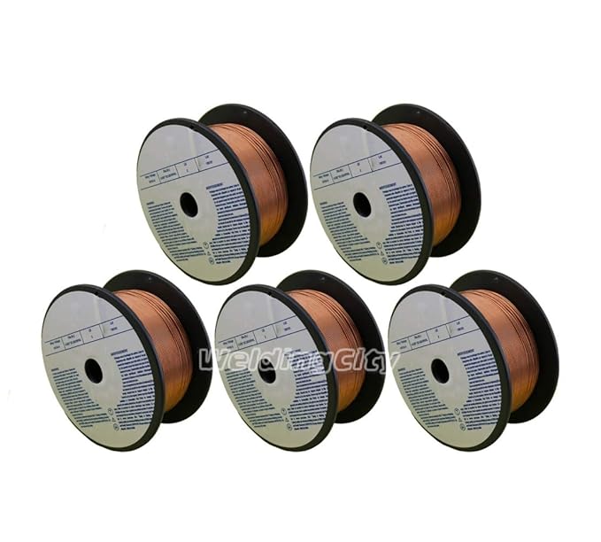 WeldingCity 5 Rolls of ER70S6 ER70S6 Mild Steel MIG Welding Wire 2Lb