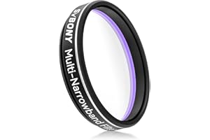 SVBONY SV240 1.25 inch Telescope Filter, Multi-Narrowband Filter, Reduce Light Pollution and Increase Contrast, Ha OIII H-Bet