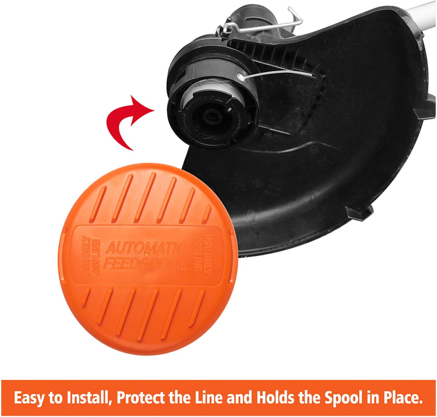 X Home AF-100 Weed Eater Spools and Cap Combo Set, Compatible with Most Black and Decker String Trimmers, Durable and Easy to Install (6 x Spool + 1 x Cap) : Garden & Outdoor