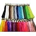 34pcs/lot 105mm（4.5‘’) Multi-Colors Long Silk Tassels with Bronze caps DIY Craft Supplies Jewelry Tassel Fringe Trim