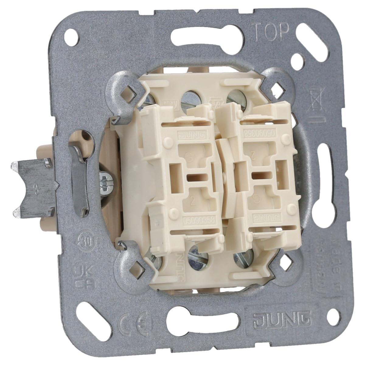 Jung 509U Rocker Switch, Double Change