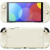 PlayVital Hard Case for Nintendo Switch 2 with Extra Stand &amp; Thumb Grip Caps | Split Design, Dockable Protective Full-Body Shell Cover for Nintendo Switch 2 | Solid Color Series, Antique Yellow