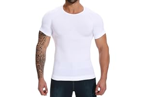 Daytain Mens Body Shaper Stomach Compression Shirt Slimming Undershirt Shapewear Gynecomastia Tummy Control Workout Tank Tops