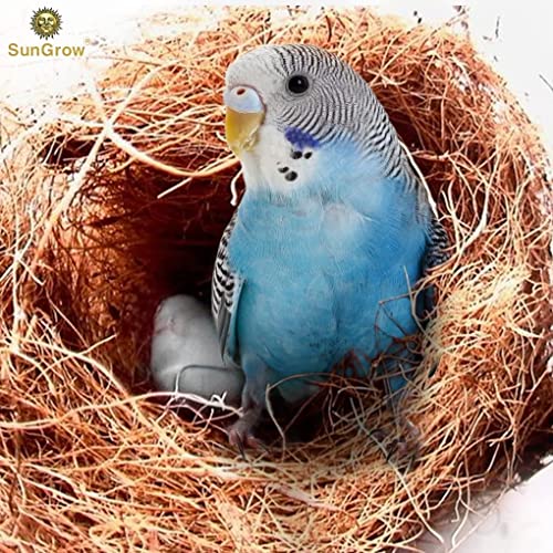 SunGrow Finch Coconut Fiber, Loose Bedding Substrate for Birds Nest