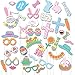 40PCS Easter Photo Booth Props Colorful Egg Bunny for Festival Party Supplies, Easter Decorations Kit by Lucky Party