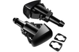 DWARFOO 2 PCS Front Windshield Washer Nozzles, Washer Spray Jet Kit Fit for Chrysler, Dodge, Replaces OEM #: 4805742AB / 5113049AA / 55077460AA / 5303833AA / 5116079AA