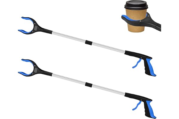 Tottist 2 Pack Grabber Reacher Tool - 32" Extra Long Lightweight Trash Picker Upper Grabber, Handy Claw Grabber for Seniors,