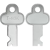 2pcs Trunk Lock Key T-46k T46 3815 3835 Antique Trunk Chest Steamer