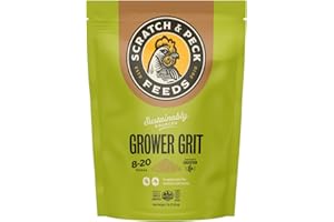 SCRATCH AND PECK FEEDS Scratch and Peck Grower Grit Supplement for Chickens and Ducks - 7 lbs Bag - Essential Supplement for Gizzard and Digestive Health - Sustainably Sourced