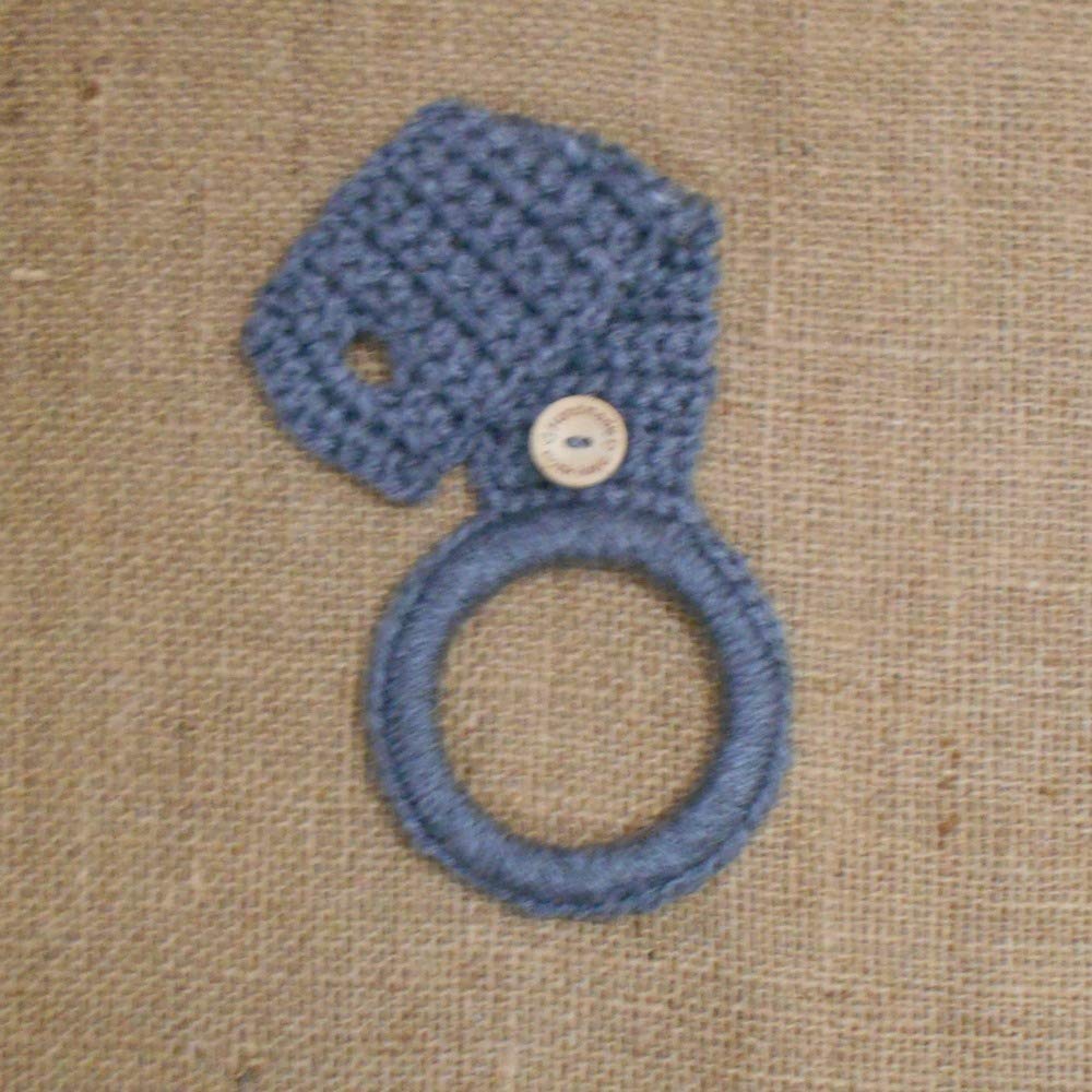 Amazon Com Grey Crochet Hanging Dish Towel Holder Kitchen Decor