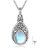 YAFEINI Cremation Jewelry 925 Sterling Silver Urn Necklace for Ashes Urn Memorial Pendant Necklace Jewelry Gifts for Women
