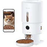 Automatic Cat Feeder with Camera - 5G WiFi Timed Cat Food Dispenser, 1080P HD Video with Night Vision, 1-15 Meals, 1-99 Portions, 2-Way Audio, Keeps Dry Food Fresh, 5L Auto Pet Feeder Also for Dogs