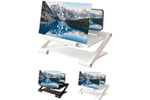 Screen Amplifier for Smartphone, 8 Inch HD Foldable Elevating Mobile Phone Screen Magnifier, Desktop Phone Holder with Screen