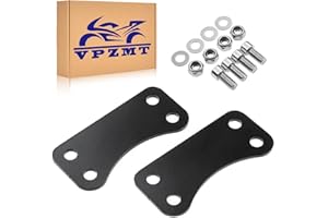 VPZMT Front 21'' Wheel Fender Risers/Lift Brackets Adapter Set for 2014-2025 Harley Touring, Electra Glide, Road Glide, Road King, Street Glide (21" Wheel Fender Risers Brackets-Black)