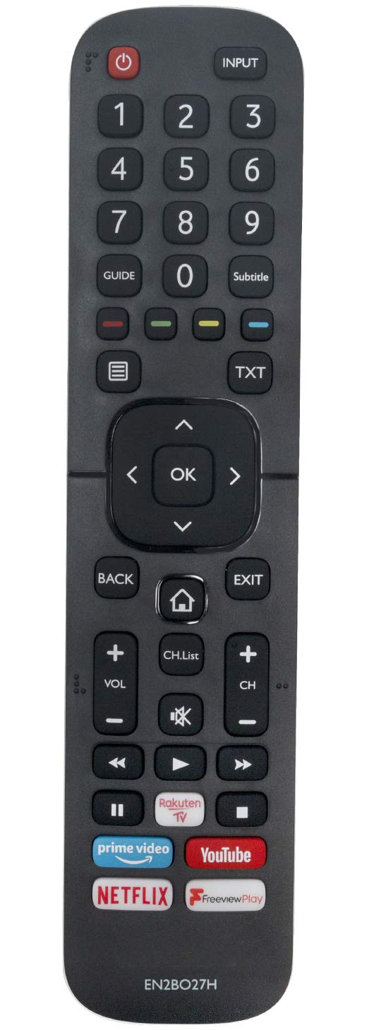ALLIMITY EN2BO27H Remote Control Replaced for Hisense UHD 4K TV with Netflix F-Play RauktenTV Button H50B7510 H55B7100 H55B7300 H55B7500 H55B7510 H65B7100 H65B7300 H65B7500 H65B7510