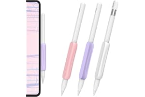 AhaStyle 3 Pack Silicone Grip for Apple Pencil (USB-C) & Apple Pencil 2nd Generation & Apple Pencil Pro Holder Ergonomic Desi