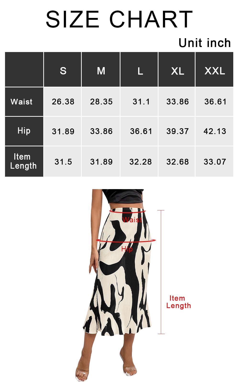 PRETTYGARDEN Women's 2025 Summer High Waist Graphic Print A Line Pleated Long Skirts for Women Trendy Plisse Midi Skirt