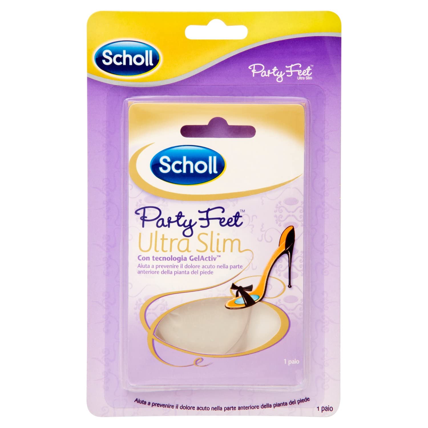 Scholl – 1 Pair of Clear Gel Shoe Pads, Helps Prevent Pain in the Soles of the Feet