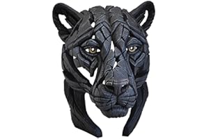 Enesco Edge Sculpture Panther Bust Animal Figurine, 15.16 Inch, Black