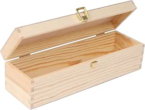 Creative DECO Caja Madera Vino para Decorar | 1 Botella | 35 ...