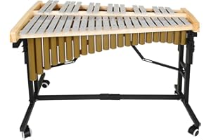 ENNBOM 37 Note Glockenspiel For Beginners Natural Aluminum Xylophone with Mallets and Support Stand Professional Glockenspiel