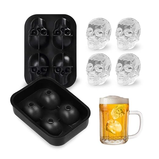 Compra kekai Ice Cube Mode, 3D Skull Ice Mone Silicone Grade Food ...