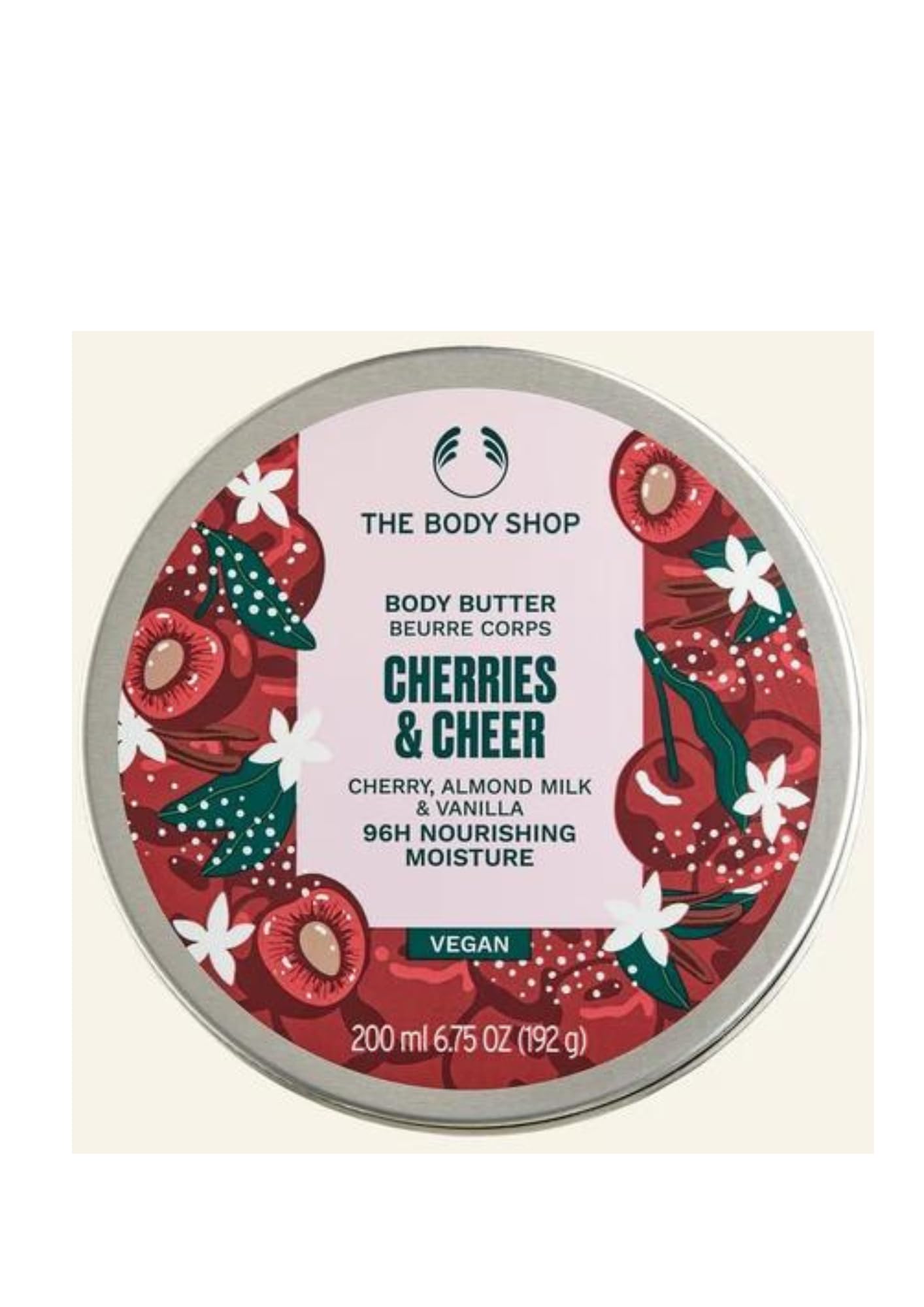 The Body Shop Cherries & Cheer - Cherry, Almond Milk & Vanilla 200ml Body Butter - Vegan
