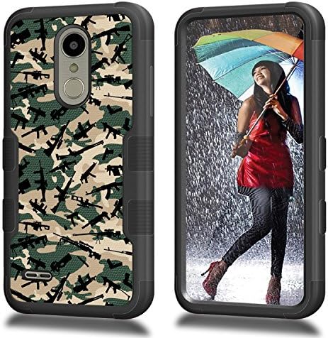 LG [ARISTO 2] Case, CASECREATOR[TM] For LG [Aristo 2] X210/[ Tribute Dynasty] SP200/ [K8 (2018)] ()~NATURAL TUFF Hybrid Case BB-Weapons Camo Pattern