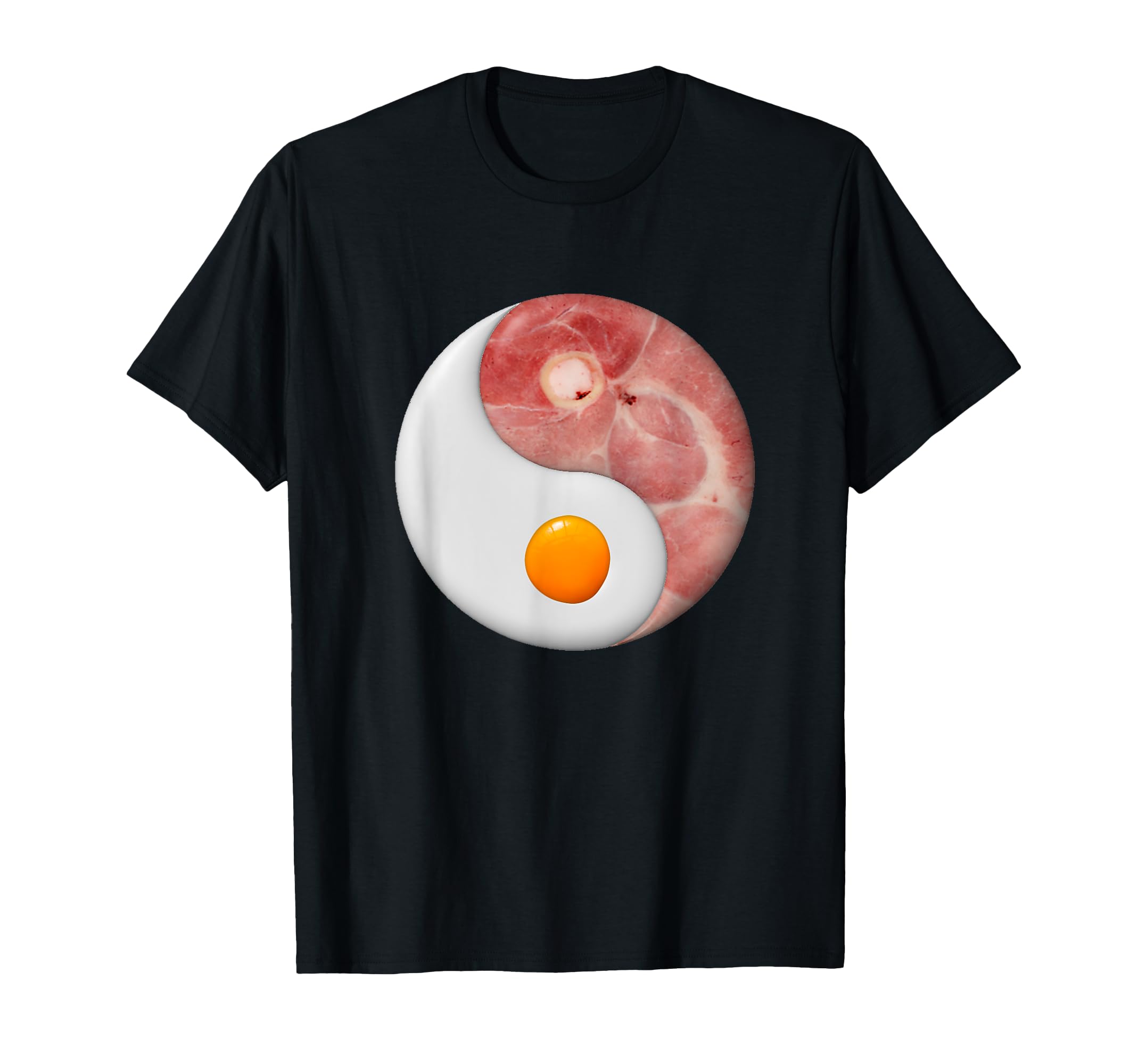 Photo 1 of 2 Funny Ham and Eggs Halloween Costume Yin Yang Breakfast T-Shirt L