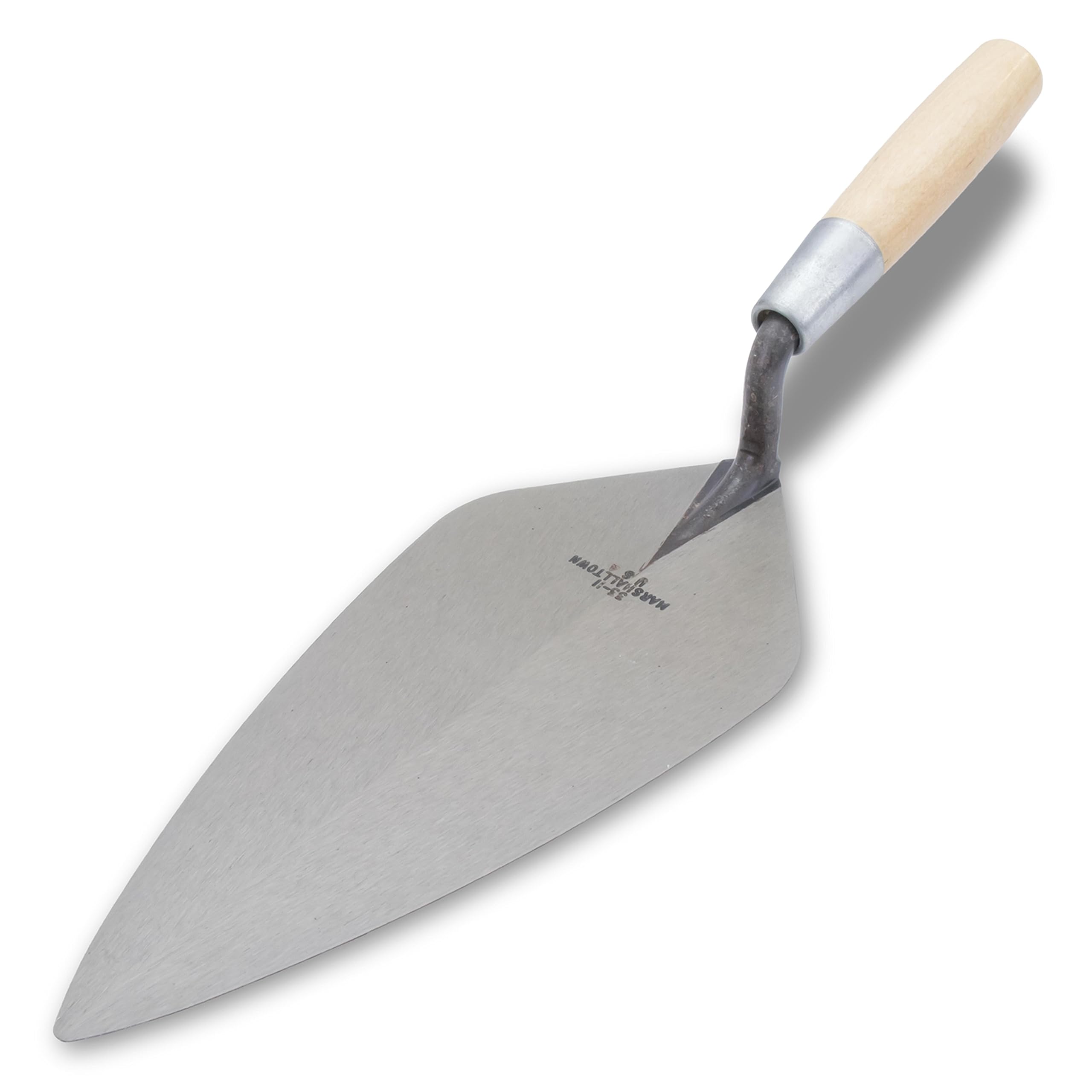 MARSHALLTOWN London Brick Trowel, 279 x 124 mm Masonry Tool, Wood Handle, Made in The USA, 33 11