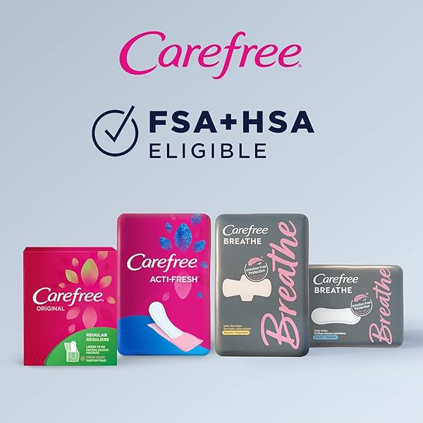 CAREFREE ACTI-FRESH BODY SHAPED REGULAR PANTILINERS, FRESH SCENTED, 54 COUNT (PACK OF 1) , PACKAGE MAY VARY